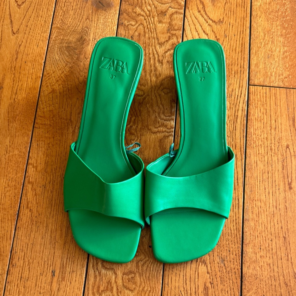 Zara Green mules